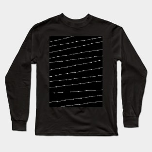 Cool black and white barbed wire pattern Long Sleeve T-Shirt